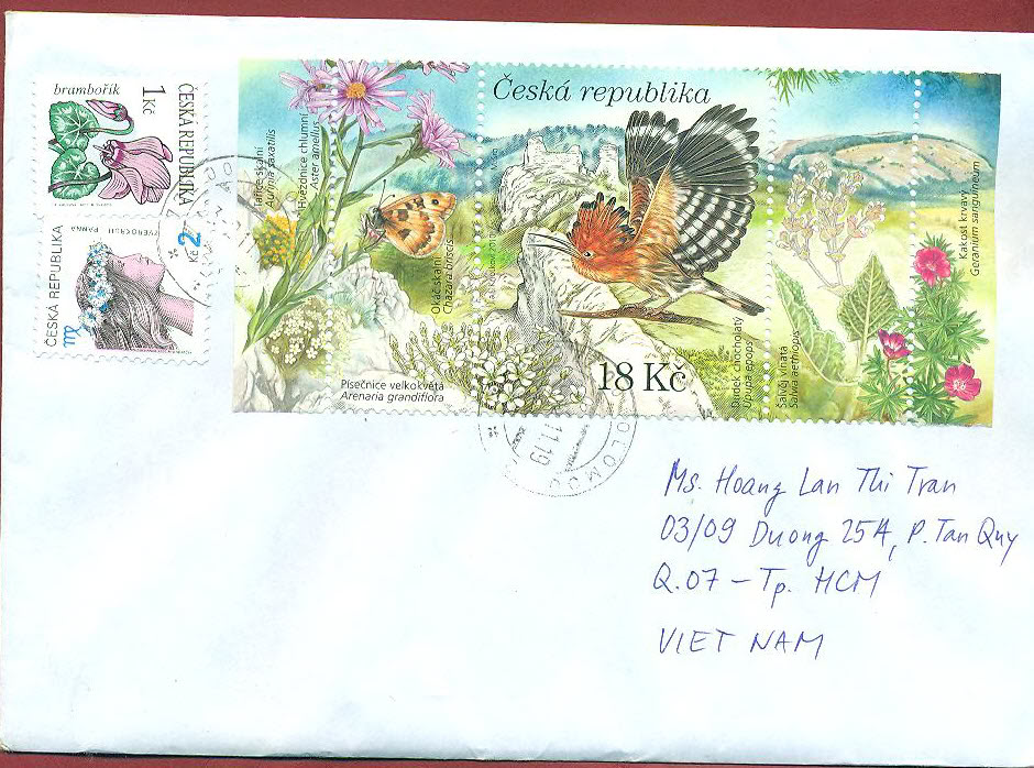Czech real posted cover with Unesco MS