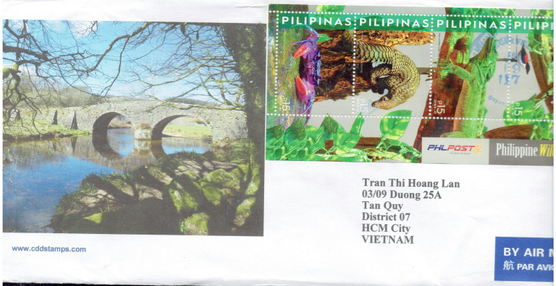 [Philipines] Envelope with Big sheet Wildlife